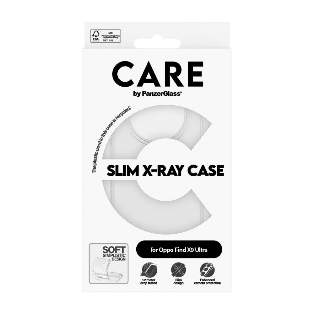 OPPO Find X9 Ultra CARE by PanzerGlass FASHION X-Ray Soft Basic Skal - Genomskinlig