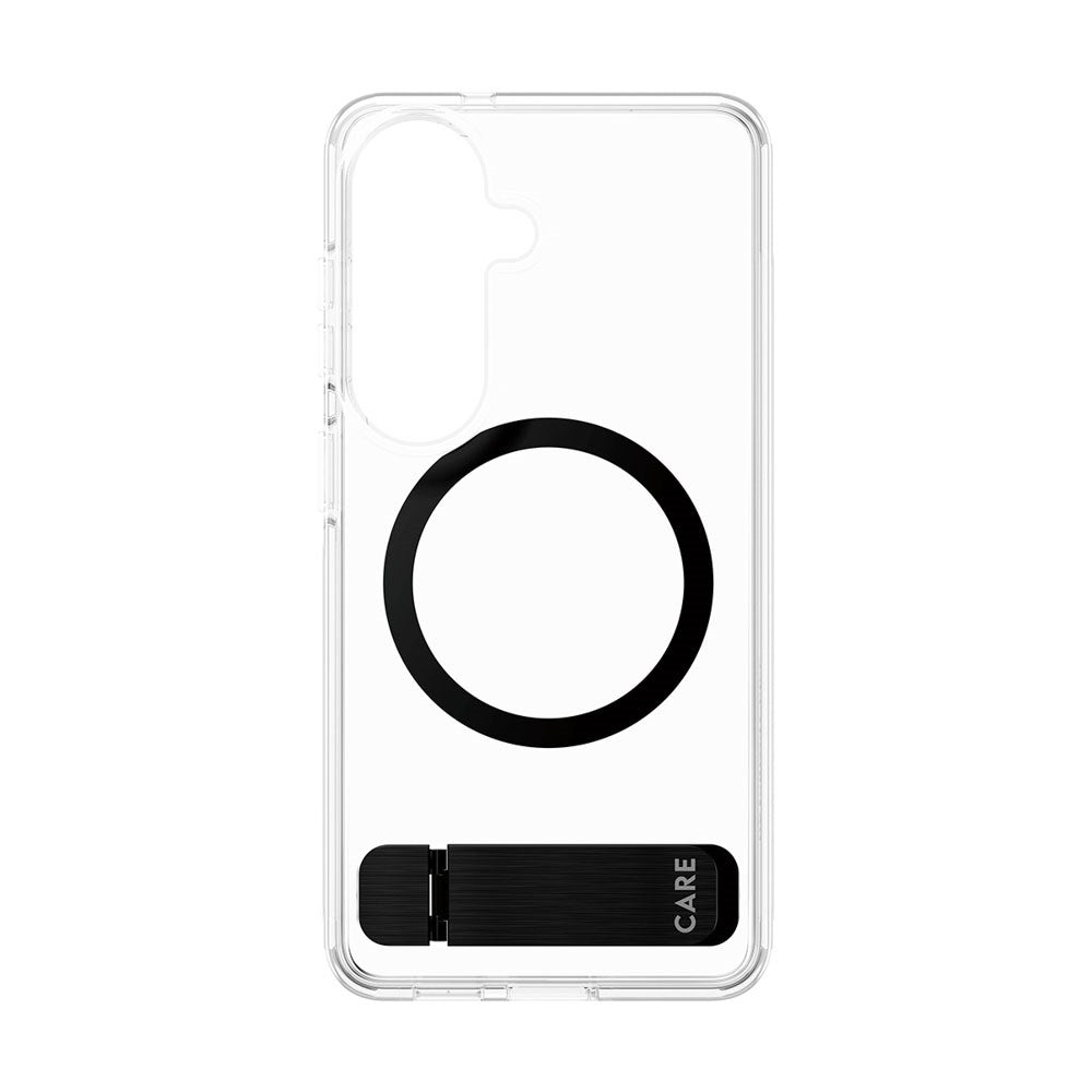 Samsung Galaxy S26 CARE by PanzerGlass Feature Kickstand Skal - Qi Kompatibel - Transparent / Black