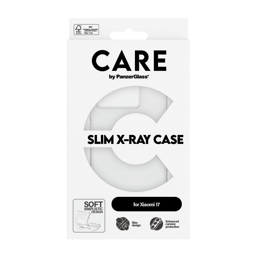 Xiaomi 17 CARE by PanzerGlass FASHION X-Ray Soft Basic Skal - Genomskinlig