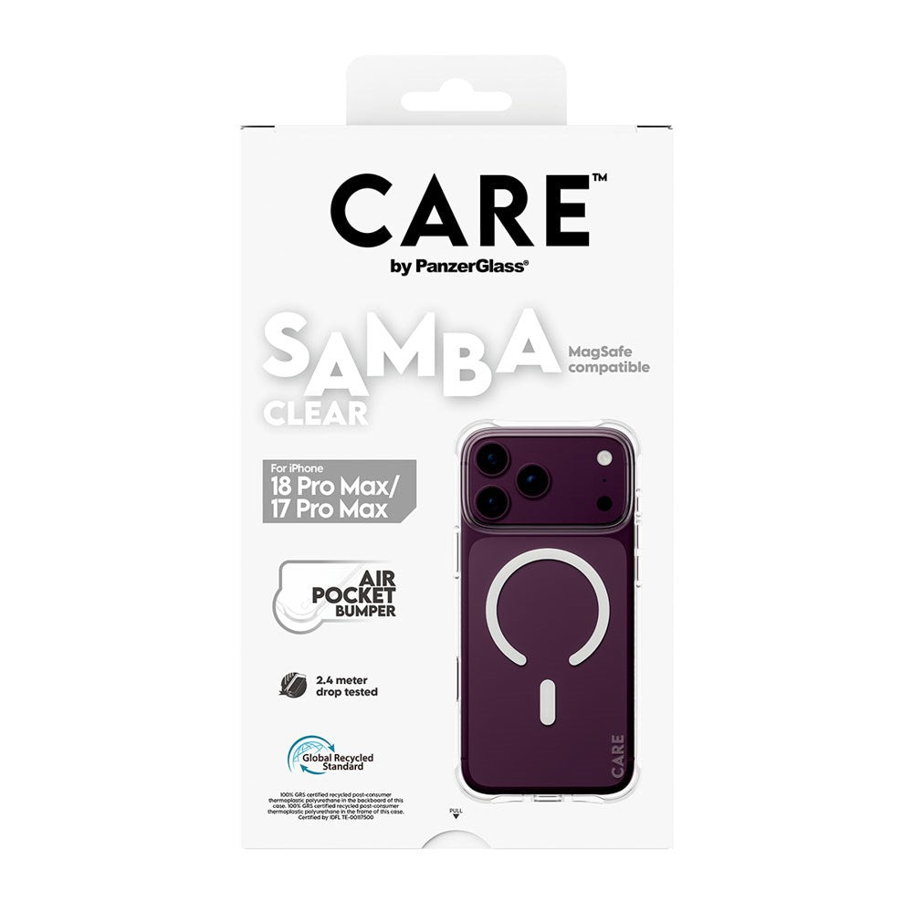 iPhone 18 Pro Max / 17 Pro Max CARE by PanzerGlass Fashionable Samba Skal - MagSafe Kompatibel - Genomskinlig