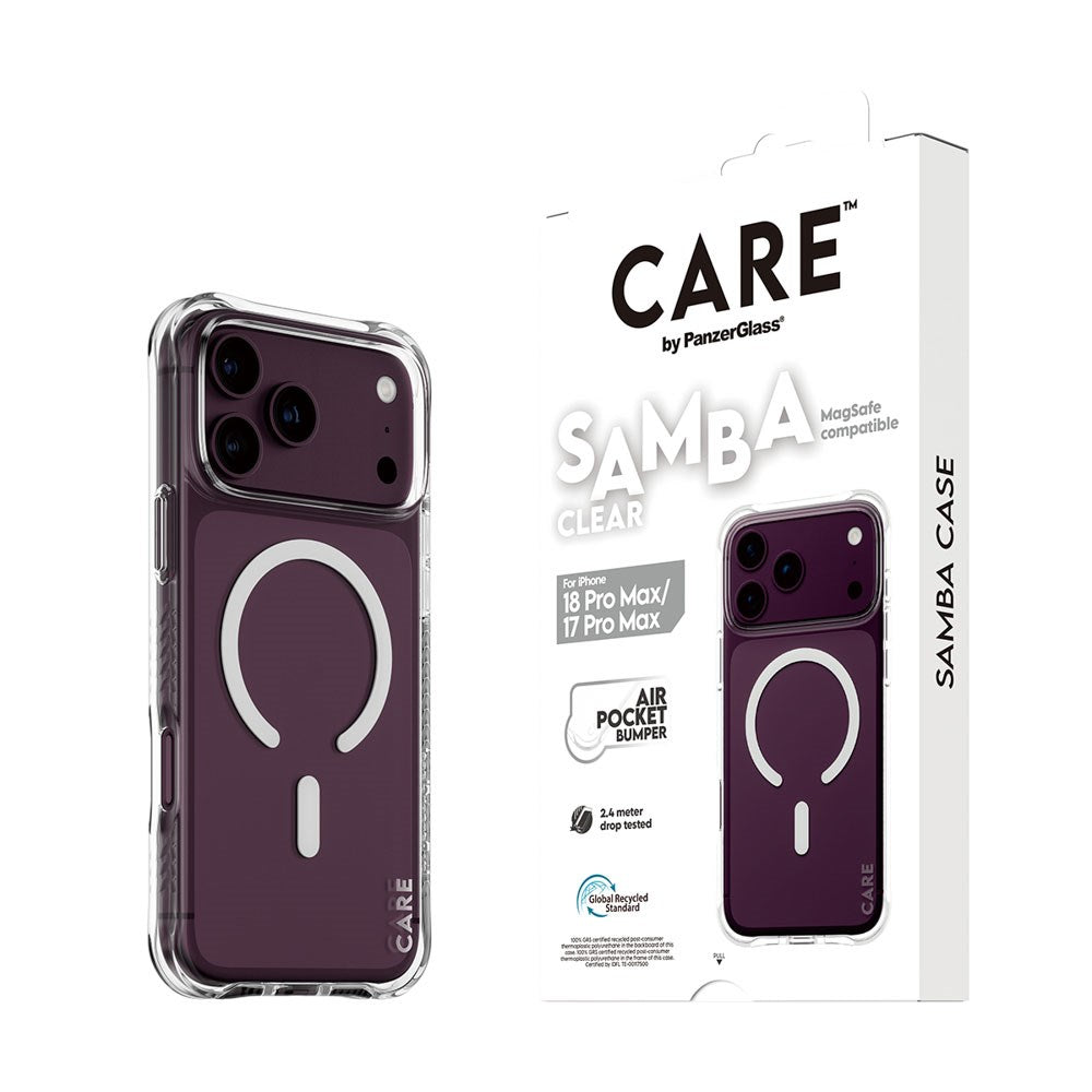 iPhone 18 Pro Max / 17 Pro Max CARE by PanzerGlass Fashionable Samba Skal - MagSafe Kompatibel - Genomskinlig