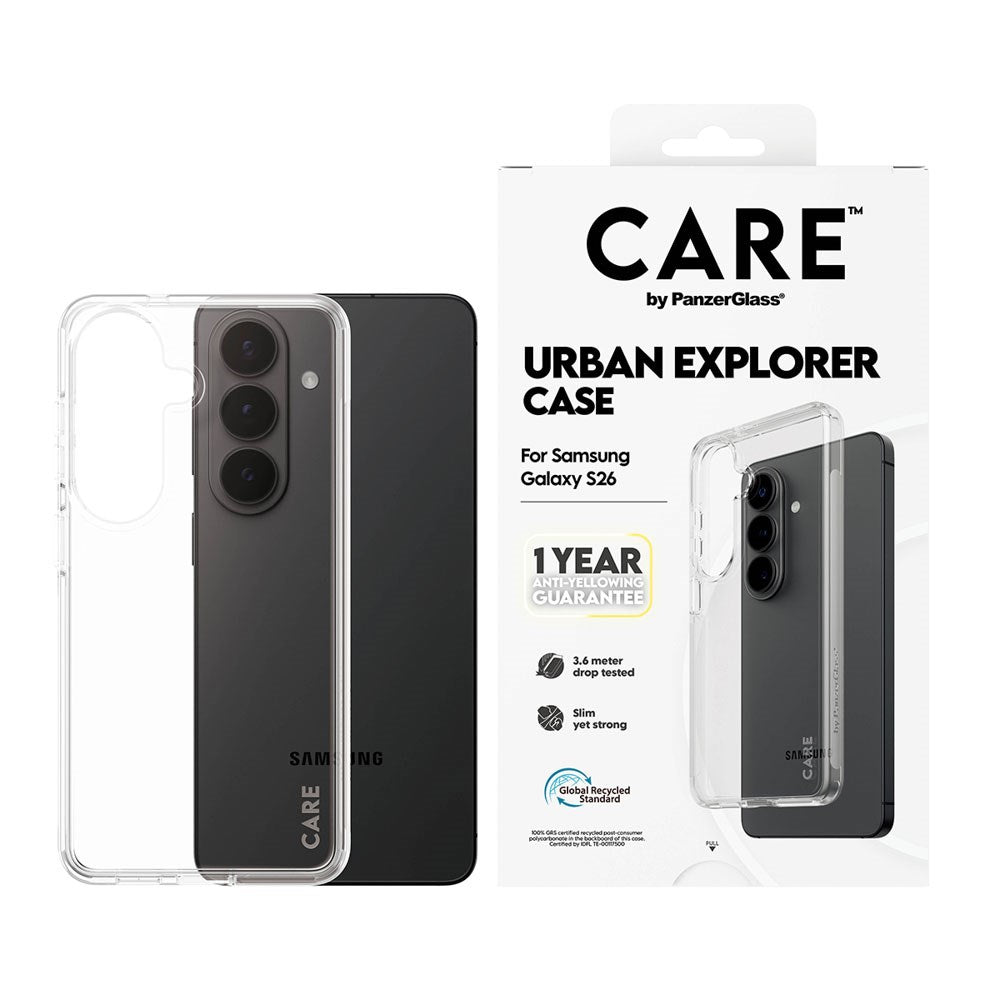 Samsung Galaxy S26 CARE by PanzerGlass Urban Explorer Skal - Genomskinlig