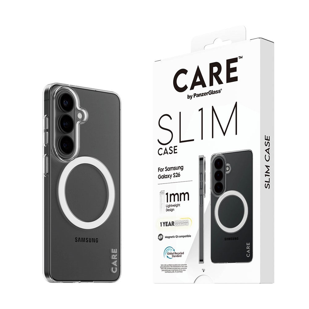 Samsung Galaxy S26 CARE by PanzerGlass SL1M Skal - Genomskinlig