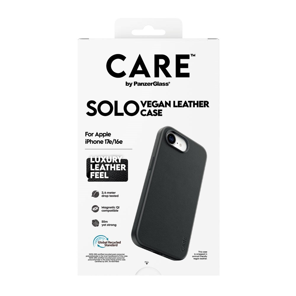 iPhone 17e / 16e CARE by PanzerGlass SOLO Skal - Svart