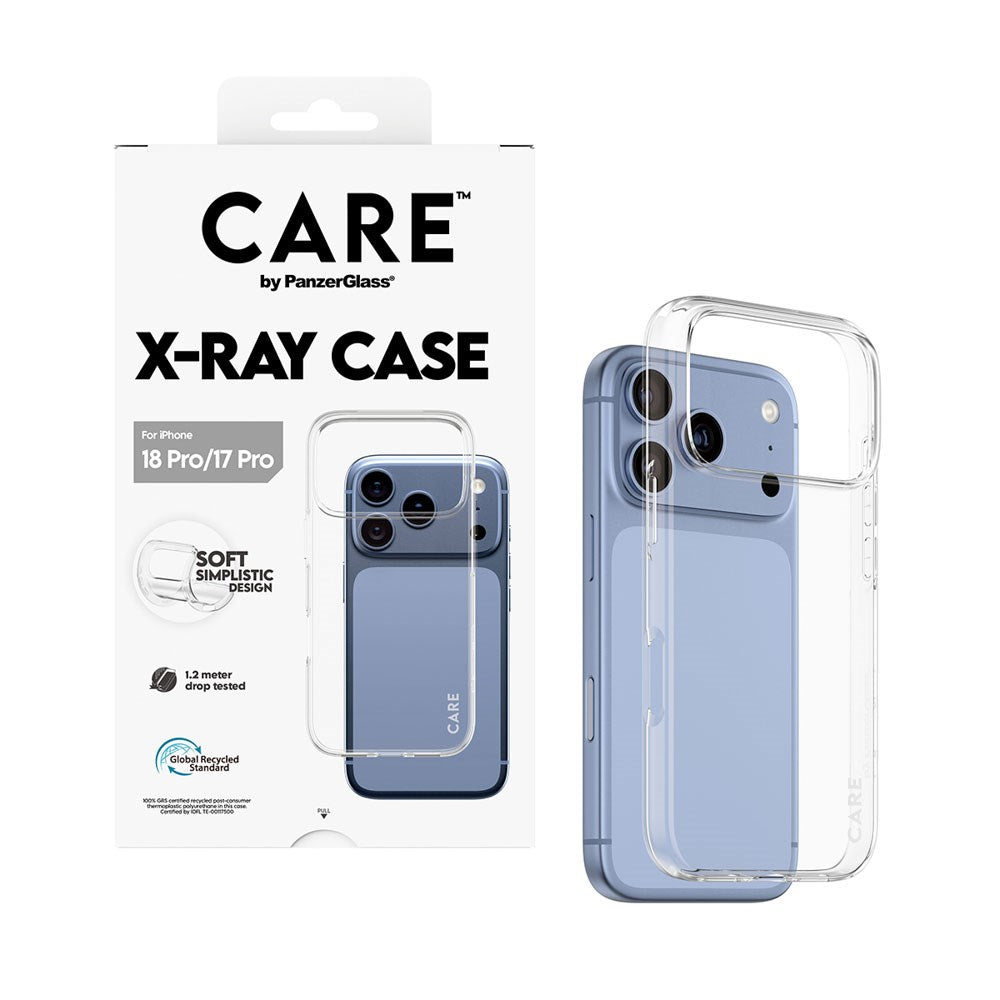 iPhone 18 Pro / 17 Pro CARE by PanzerGlass Fashionable X-Ray Soft Basic Case - Genomskinlig