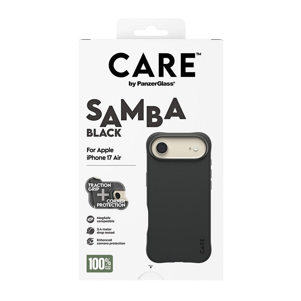 CARE by PanzerGlass iPhone Air Fashionable Samba Skal - MagSafe Kompatibel - Black