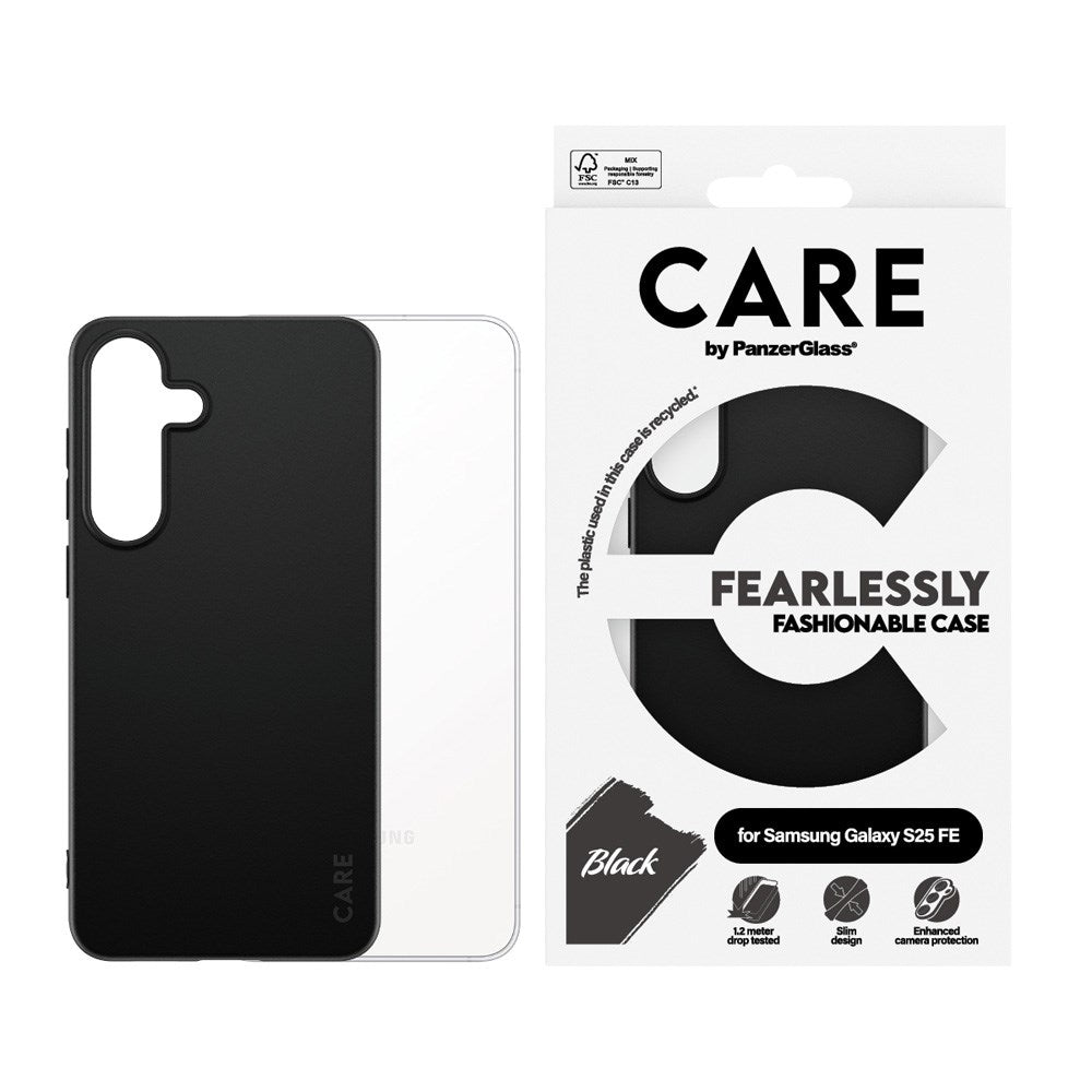 CARE by PanzerGlass Samsung Galaxy S25 FE FASHION Fearlessly Fashionable Skal - Black
