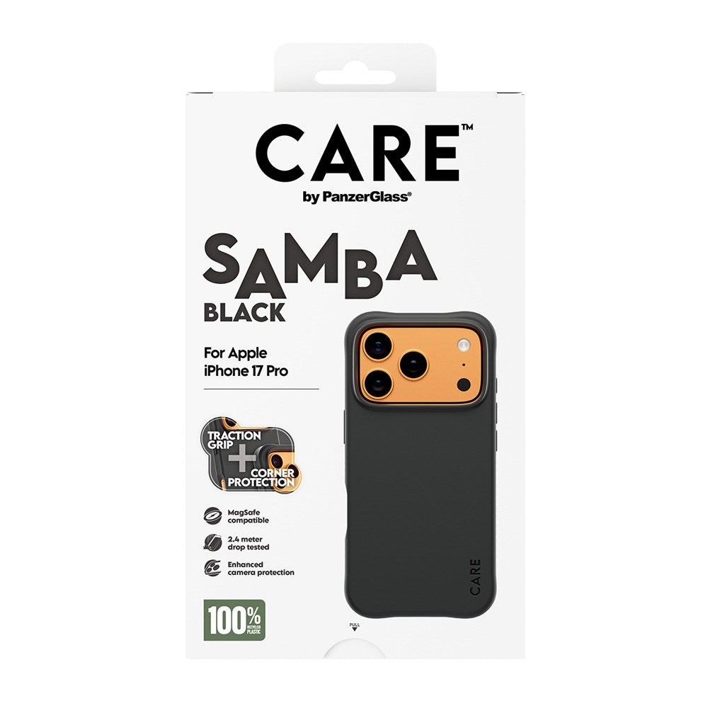 CARE by PanzerGlass iPhone 17 Pro Fashionable Samba Skal - MagSafe Kompatibel - Black
