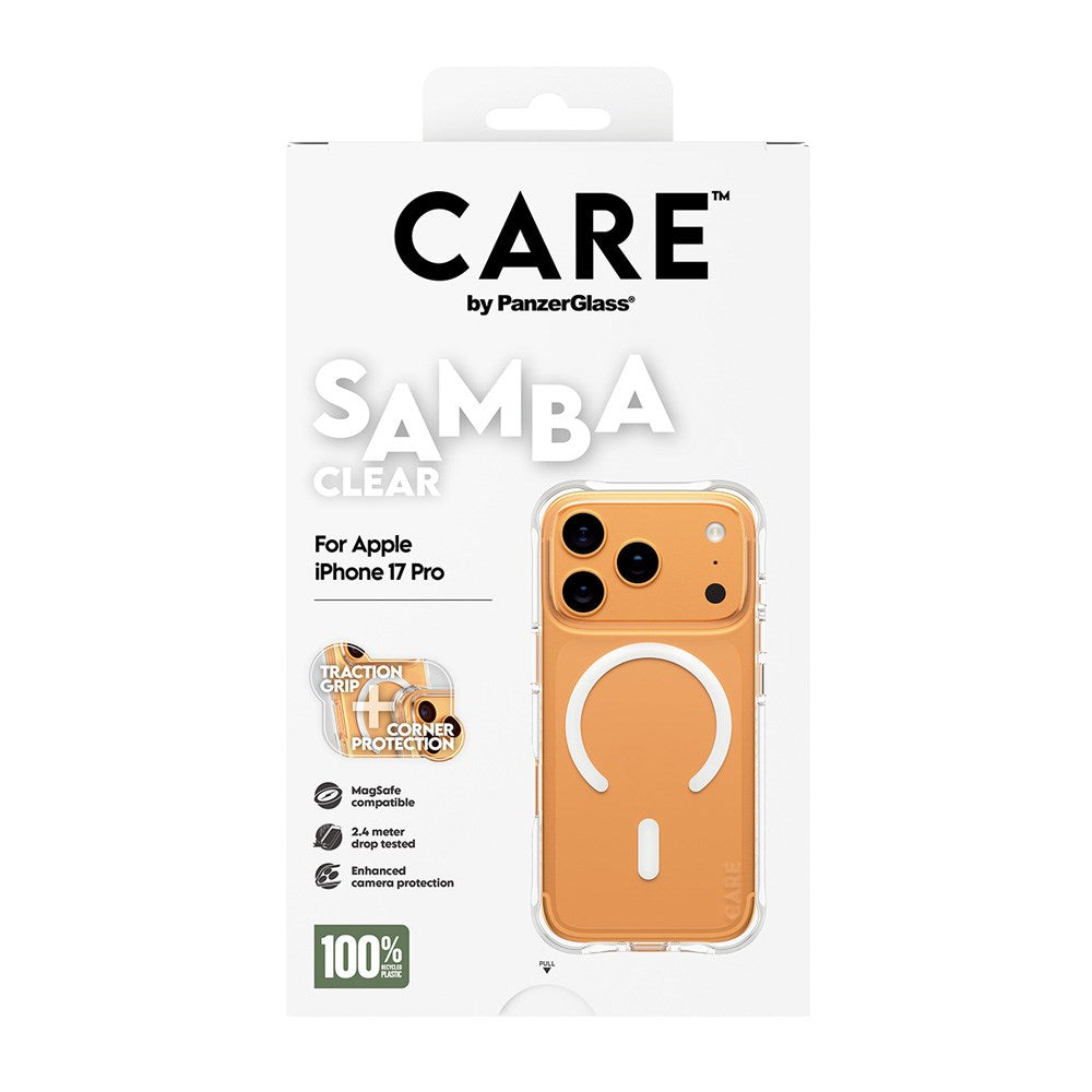 CARE by PanzerGlass iPhone 17 Pro Fashionable Samba Skal - MagSafe Kompatibel - Transparent