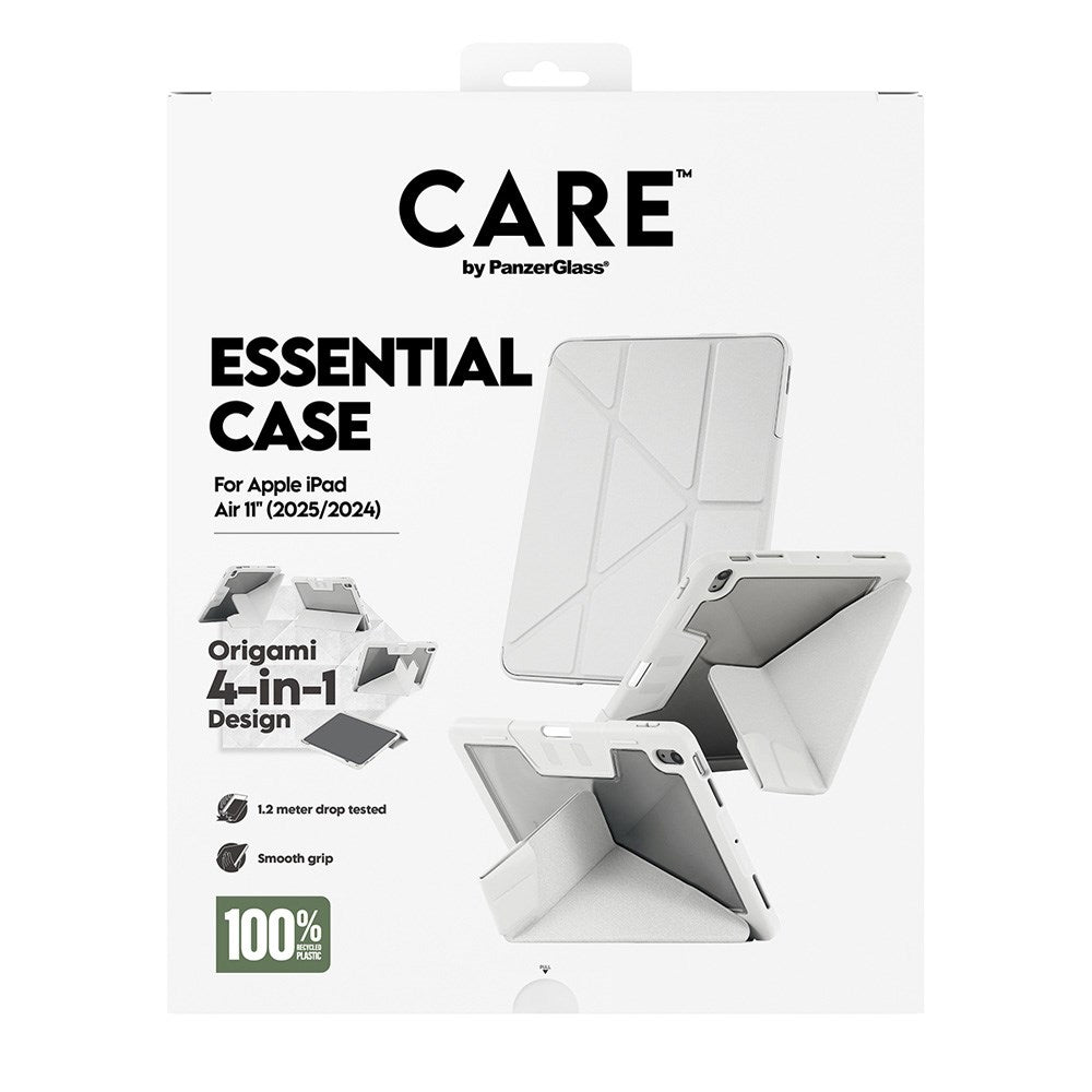iPad Air 11" (2025 / 2024) Care by PanzerGlass Essential Case - Stående Funktion - Grå