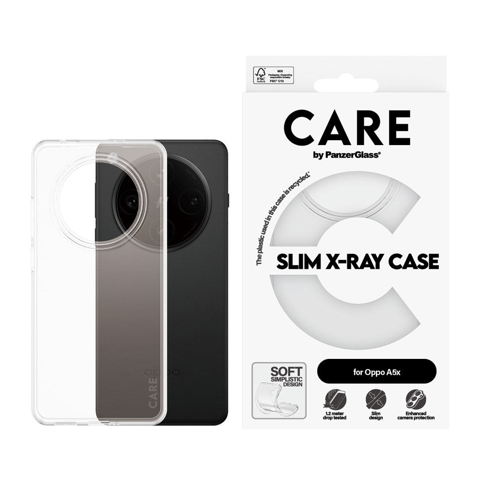 CARE by PanzerGlass OPPO A5x (4G) Fashionable Transparent X-Ray Soft Basic Case - Genomskinlig