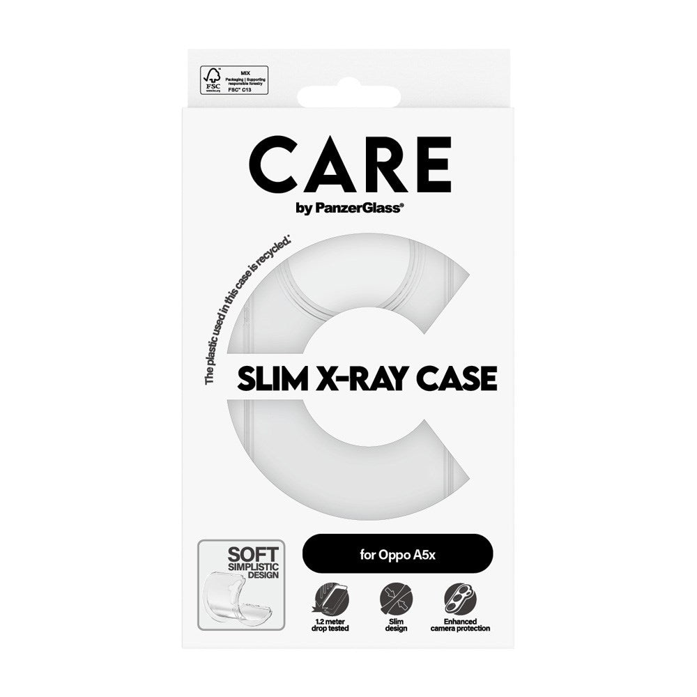 CARE by PanzerGlass OPPO A5x (4G) Fashionable Transparent X-Ray Soft Basic Case - Genomskinlig