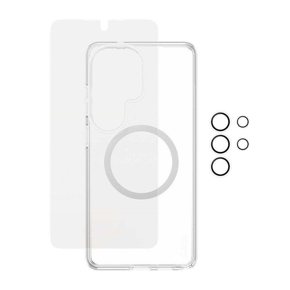 Samsung Galaxy S26 Ultra Urban Combat 3-in-1 Bundle med Skal / Skärmskydd / Kameraskydd - Qi Kompatibel - Genomskinlig