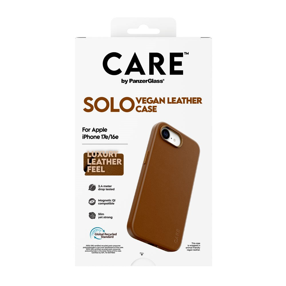 iPhone 17e / 16e CARE by PanzerGlass SOLO Skal - Brun