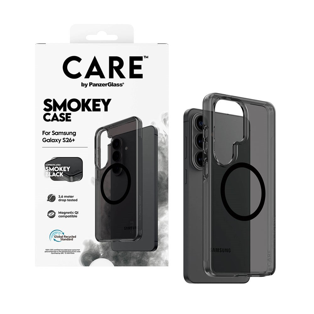 Samsung Galaxy S26+ (Plus) CARE by PanzerGlass Urban Explorer Skal - Qi Kompatibel - Smokey Svart