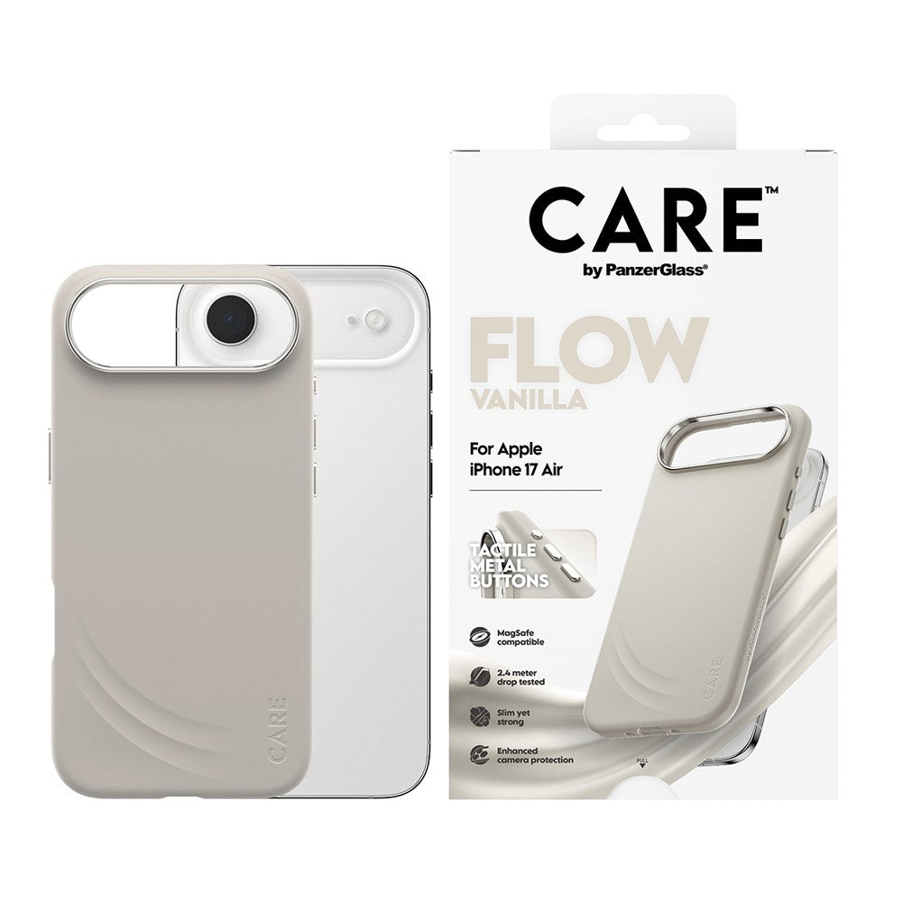 CARE by PanzerGlass iPhone Air Flow Skal - MagSafe Kompatibel - Vanilla