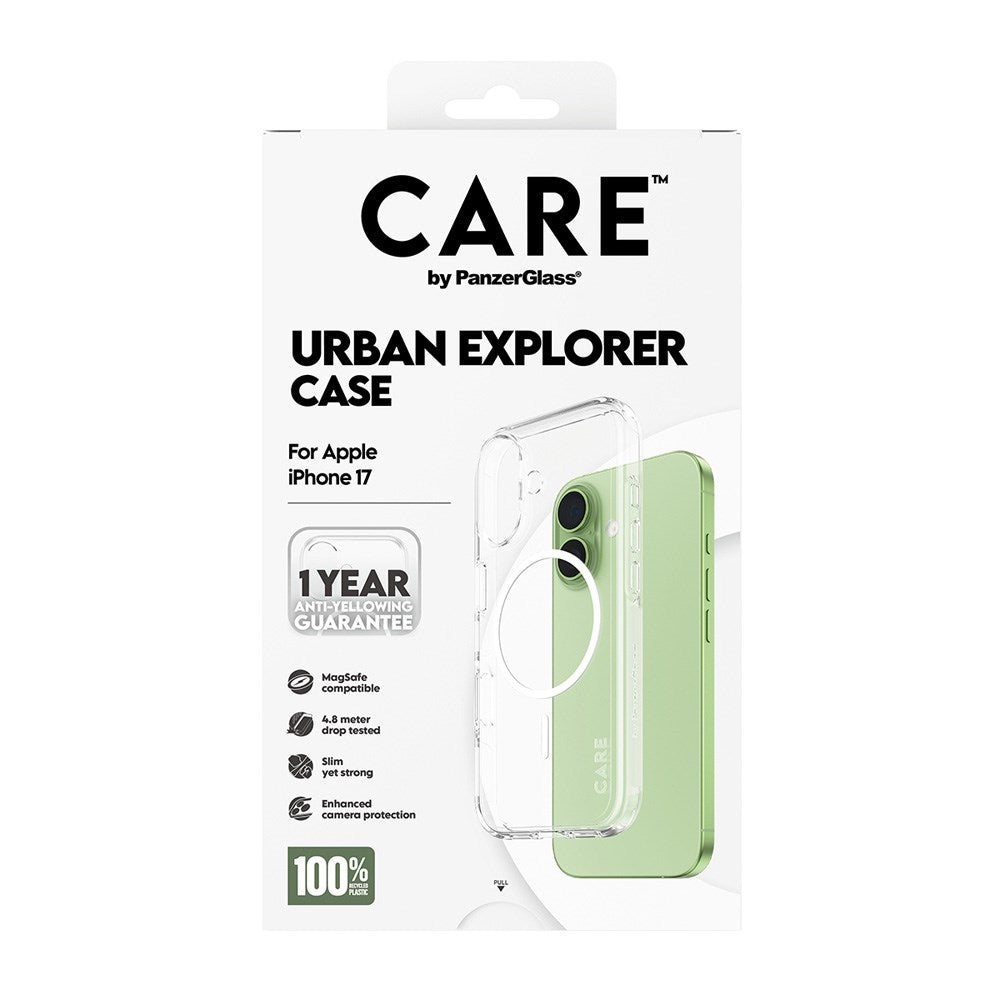 CARE by PanzerGlass iPhone 17 FLAGSHIP Urban Explorer Skal - MagSafe Kompatibel - Transparent