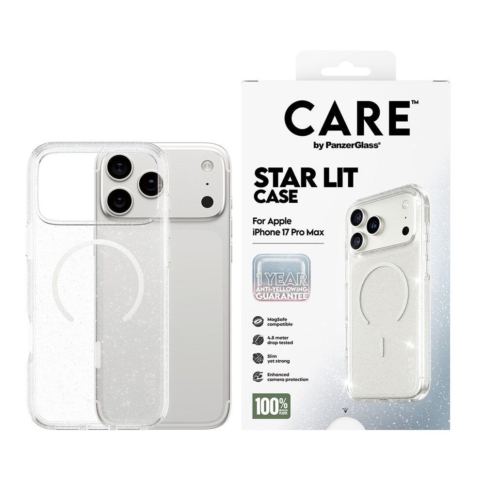 CARE by PanzerGlass iPhone 17 Pro Max FLAGSHIP Urban Explorer Skal - MagSafe Kompatibel - Transparent / Star Lit