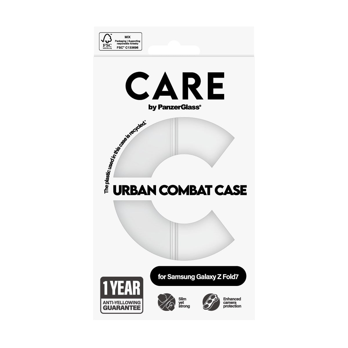 CARE by PanzerGlass Samsung Galaxy Z Fold7 FLAGSHIP Urban Combat Case - Transparent