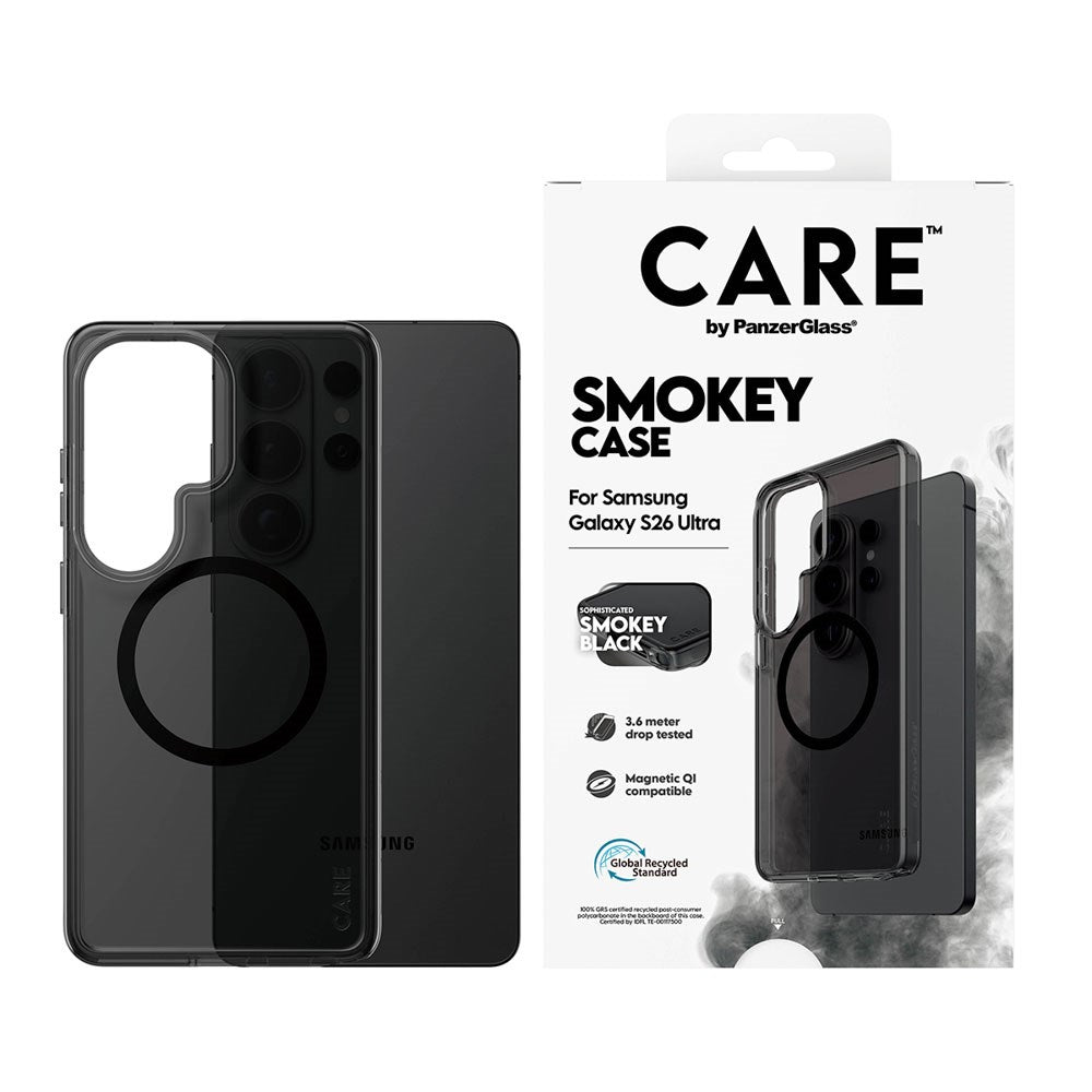 Samsung Galaxy S26 Ultra CARE by PanzerGlass Urban Explorer Skal - Qi Kompatibel - Smokey Svart