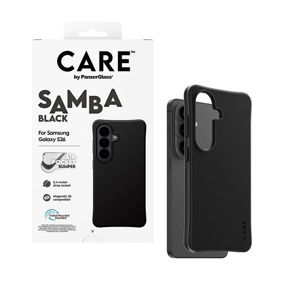 Samsung Galaxy S26 CARE by PanzerGlass Fashionable Samba Skal - Qi Kompatibel - Svart