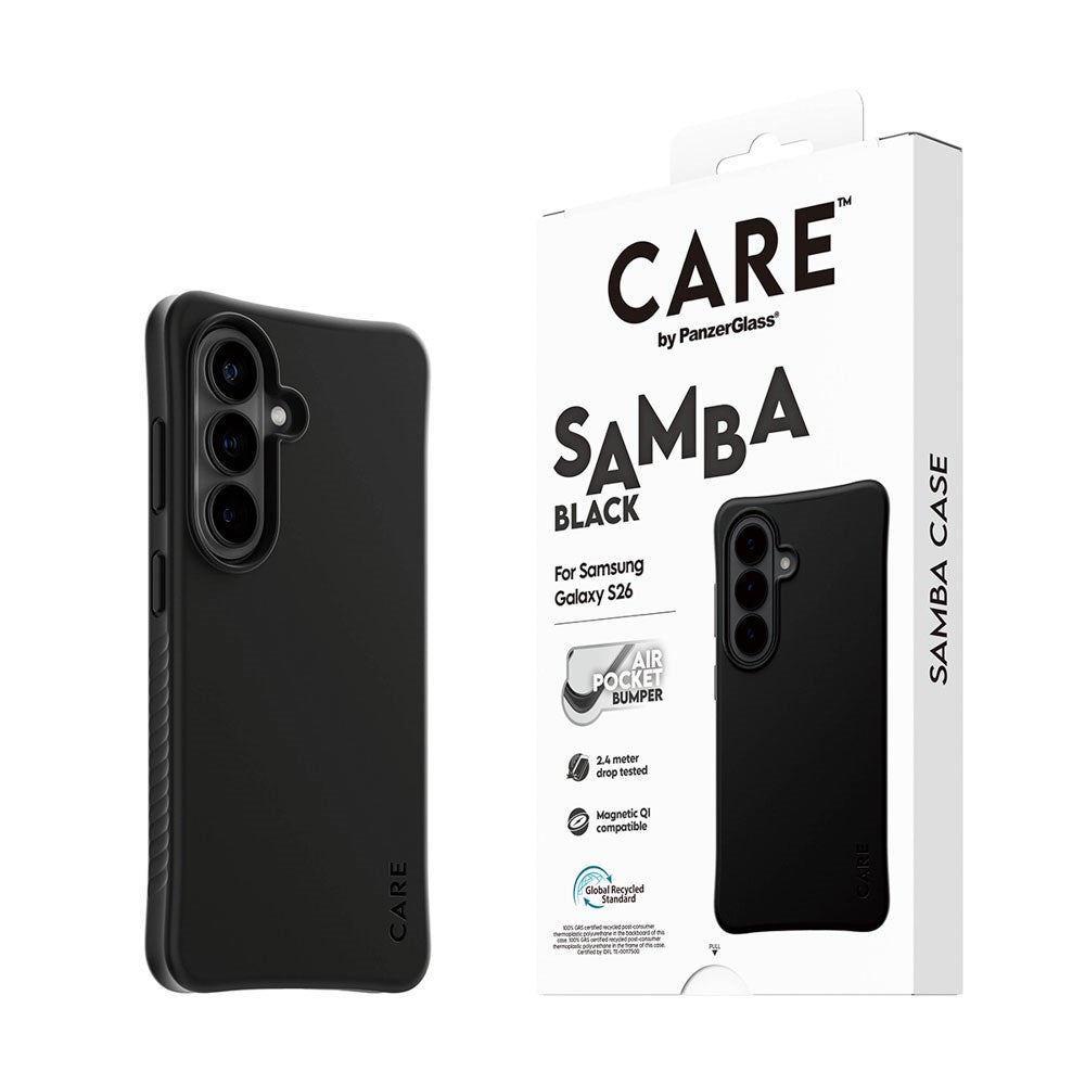 Samsung Galaxy S26 CARE by PanzerGlass Fashionable Samba Skal - Qi Kompatibel - Svart