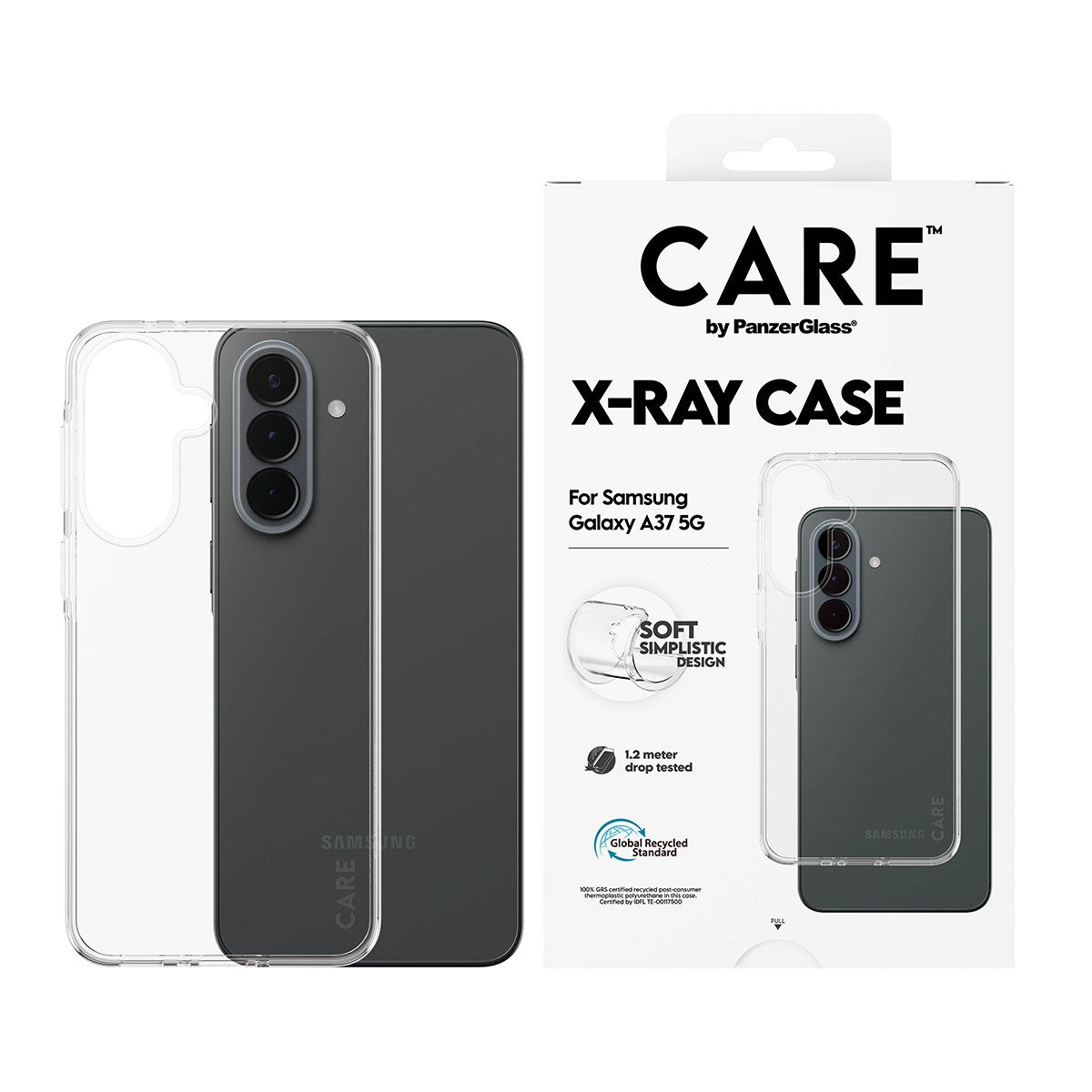 Samsung Galaxy A37 CARE by PanzerGlass Slim X-Ray Skal - Genomskinlig