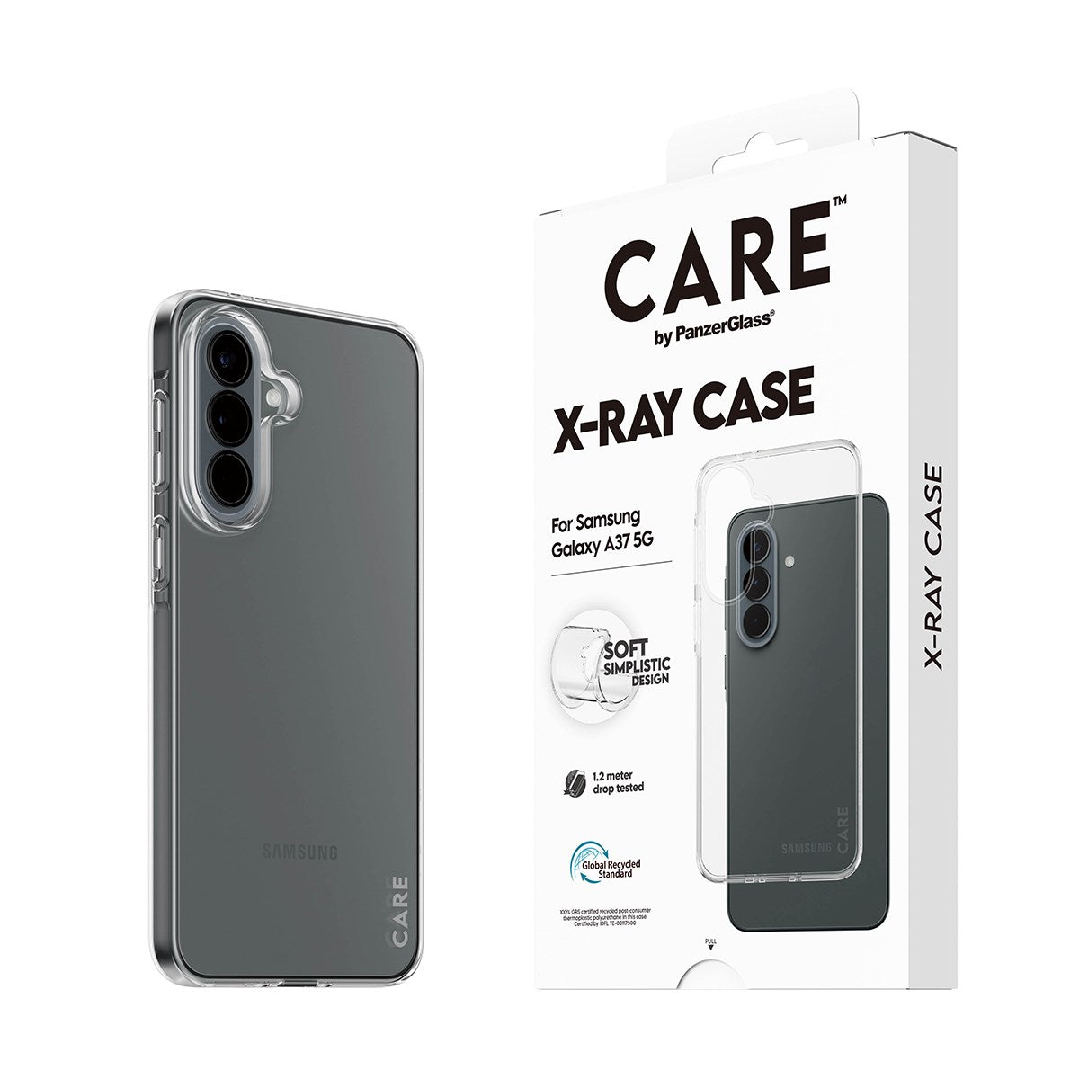 Samsung Galaxy A37 CARE by PanzerGlass Slim X-Ray Skal - Genomskinlig