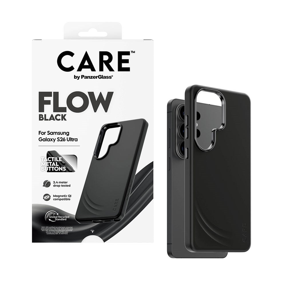 Samsung Galaxy S26 Ultra CARE by PanzerGlass Feature Flow Skal - Qi Kompatibel - Svart