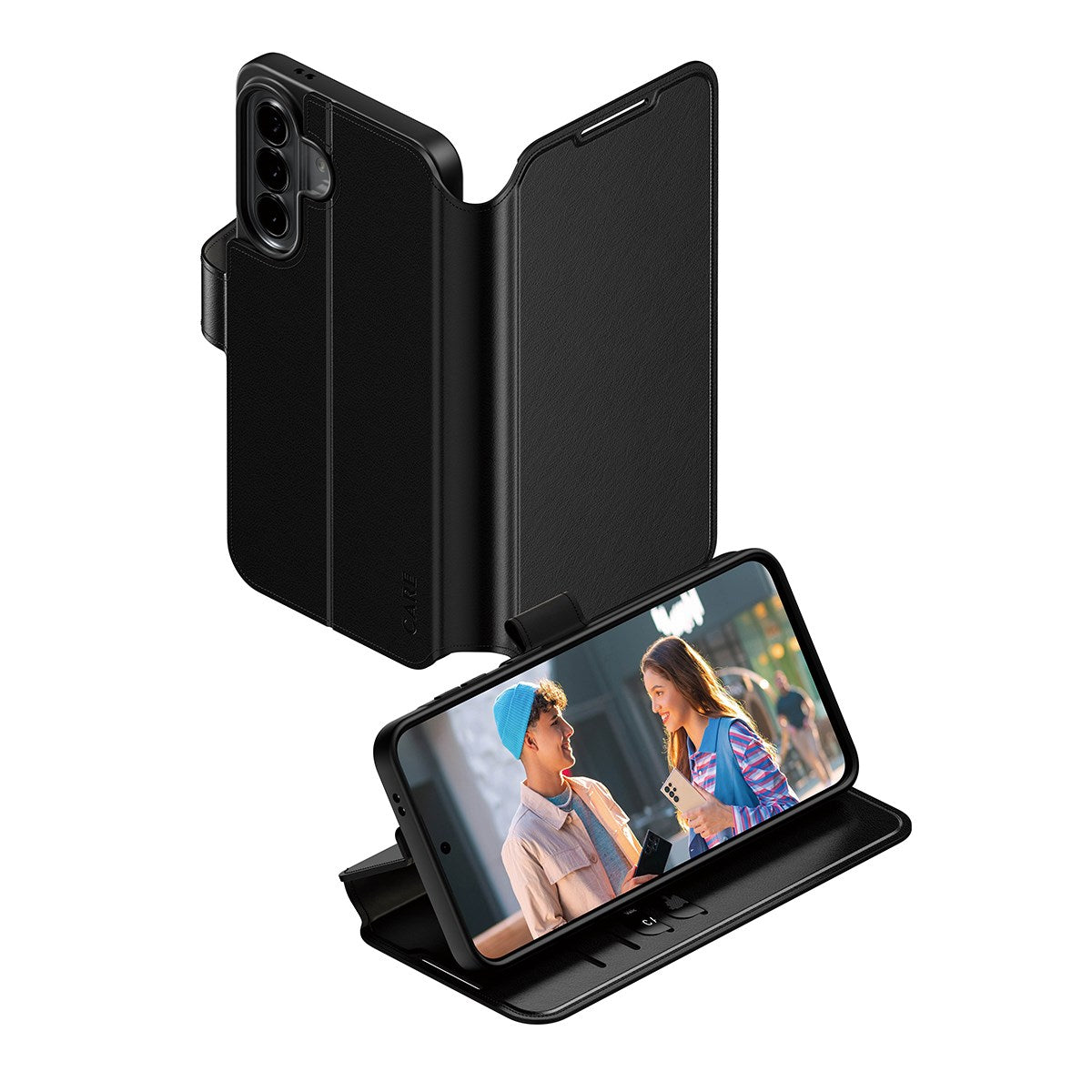 Samsung Galaxy A57 CARE by PanzerGlass Feature Wallet Case med Stativfunktion - Svart
