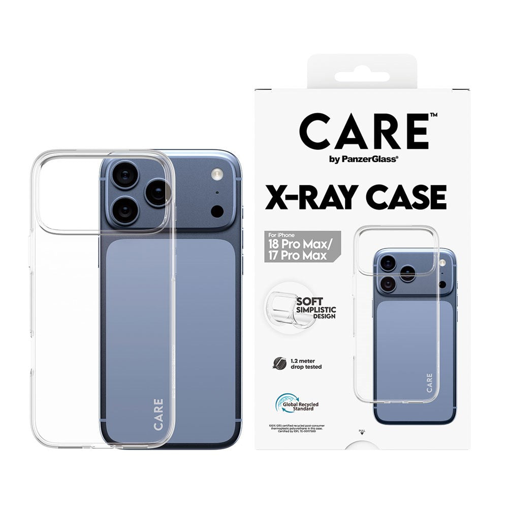 iPhone 18 Pro Max / 17 Pro Max CARE by PanzerGlass Fashionable X-Ray Soft Basic Case - Genomskinlig