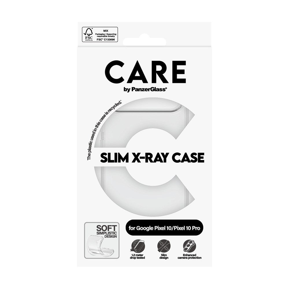 CARE by PanzerGlass Google Pixel 10 / 10 Pro Fashionable Transparent X-Ray Soft Basic Case - Genomskinlig