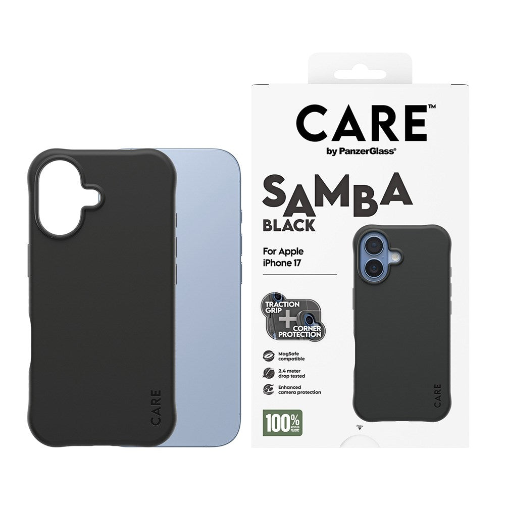 CARE by PanzerGlass iPhone 17 Fashionable Samba Skal - MagSafe Kompatibel - Black