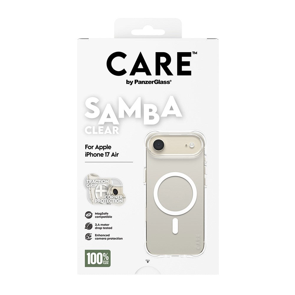 CARE by PanzerGlass iPhone Air Fashionable Samba Skal - MagSafe Kompatibel - Transparent