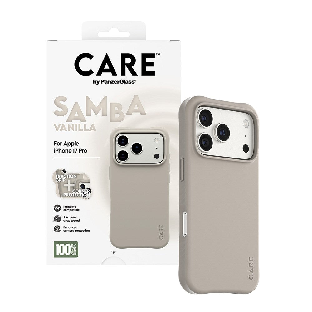 CARE by PanzerGlass iPhone 17 Pro Fashionable Samba Skal - MagSafe Kompatibel - Vanilla