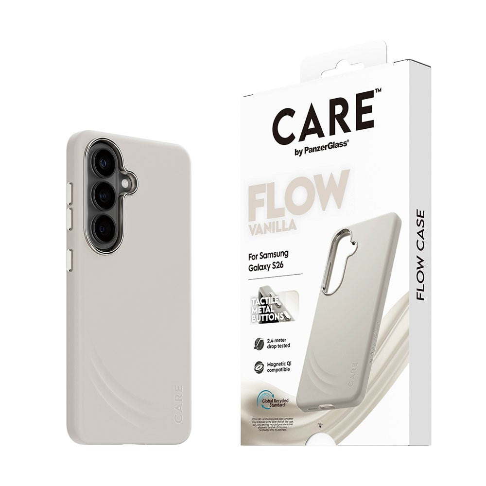 Samsung Galaxy S26 CARE by PanzerGlass Feature Flow Skal - Qi Kompatibel - Vanilla