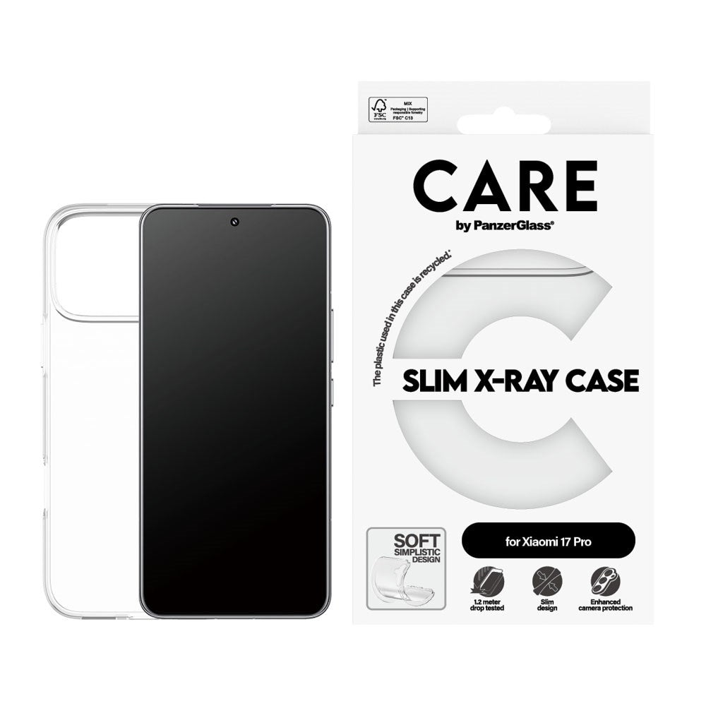 Xiaomi 17 Pro CARE by PanzerGlass FASHION X-Ray Soft Basic Skal - Genomskinlig