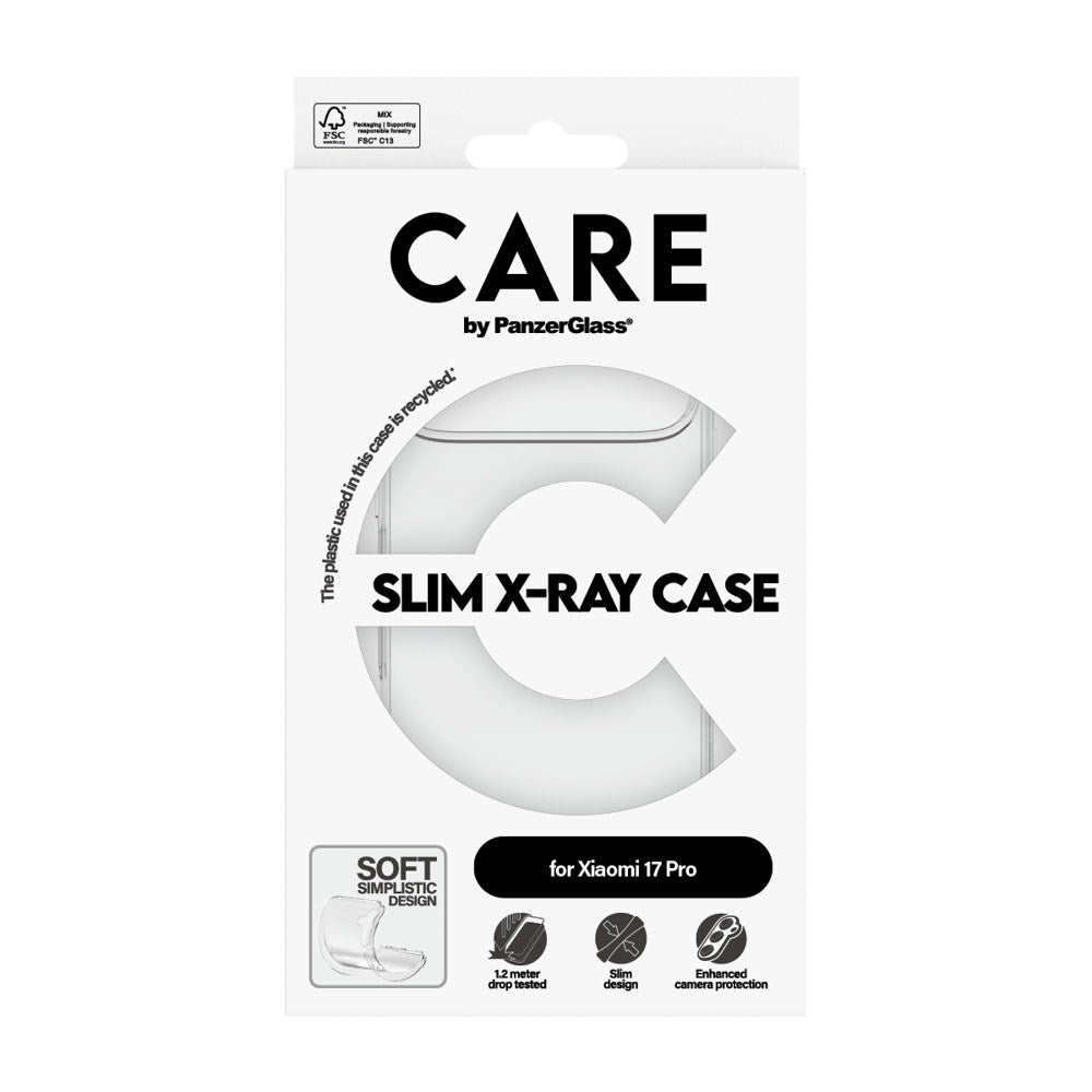 Xiaomi 17 Pro CARE by PanzerGlass FASHION X-Ray Soft Basic Skal - Genomskinlig
