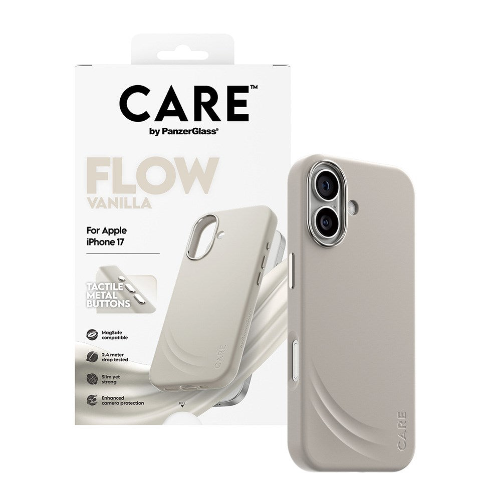 CARE by PanzerGlass iPhone 17 Feature Flow Skal - MagSafe Kompatibel - Vanilla