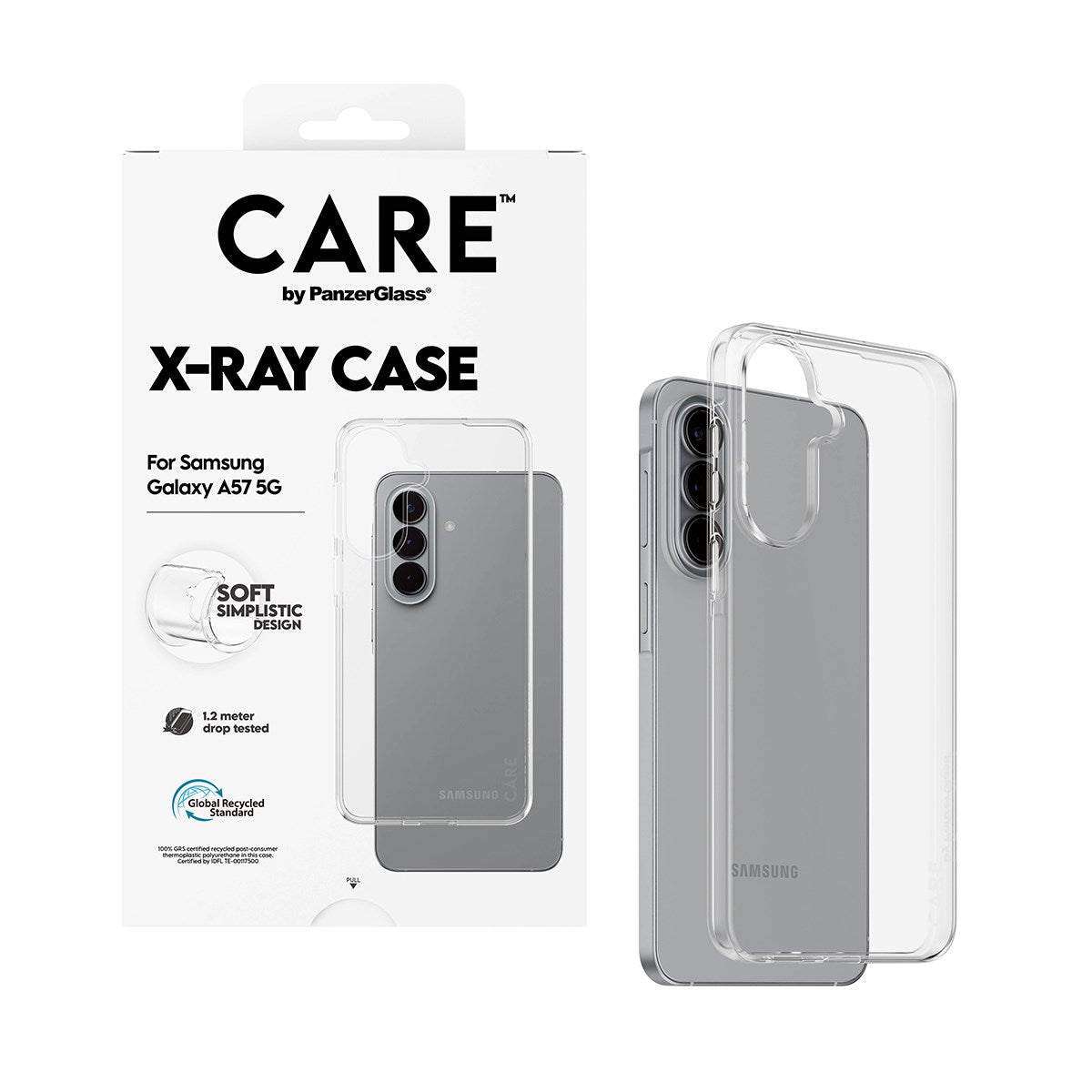 Samsung Galaxy A57 CARE by PanzerGlass Slim X-Ray Skal - Genomskinlig