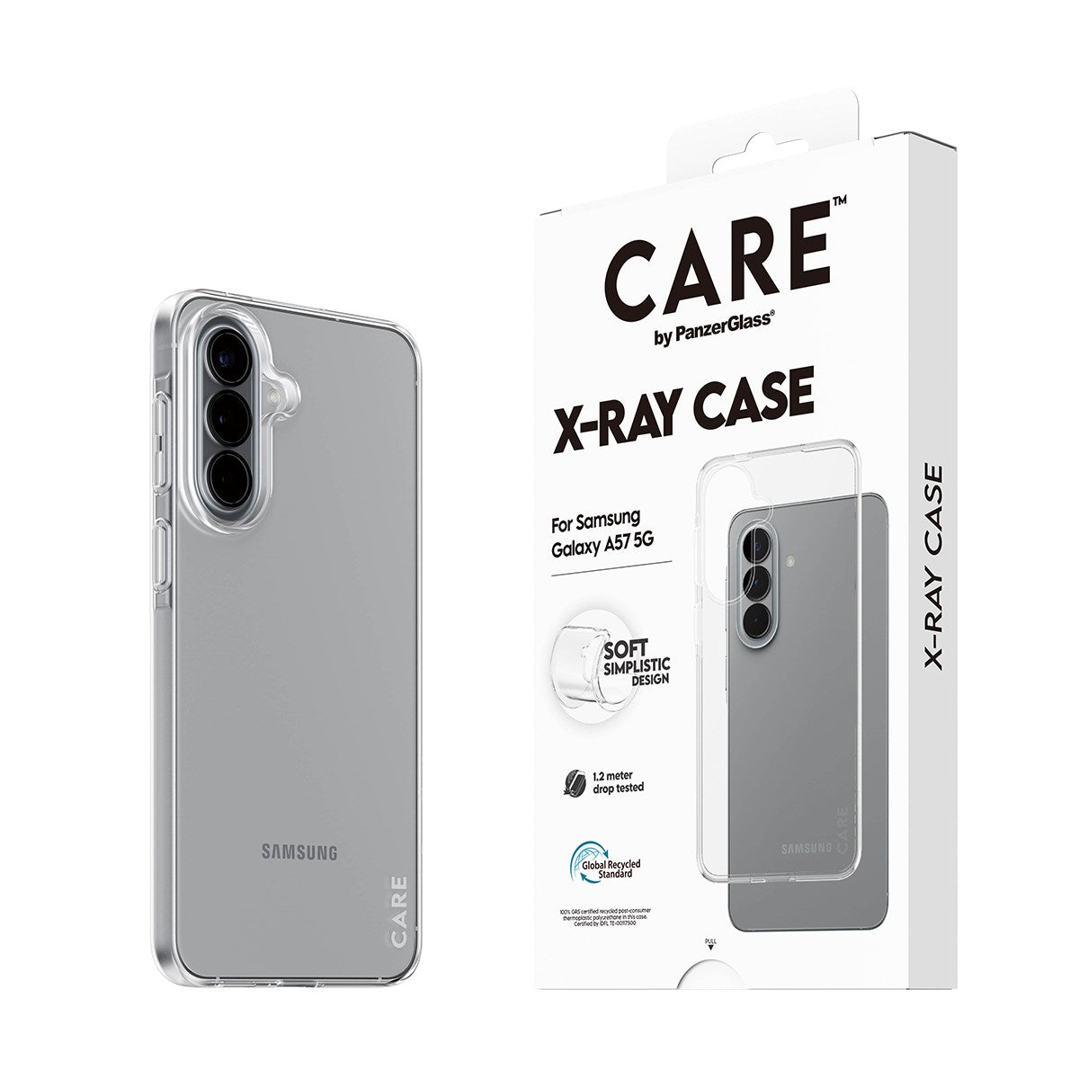 Samsung Galaxy A57 CARE by PanzerGlass Slim X-Ray Skal - Genomskinlig