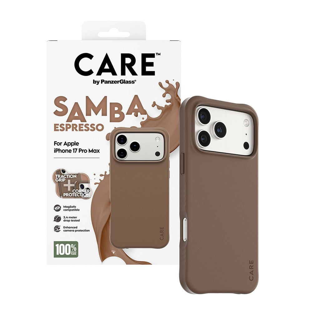 CARE by PanzerGlass iPhone 17 Pro Max Fashionable Samba Skal - MagSafe Kompatibel - Espresso