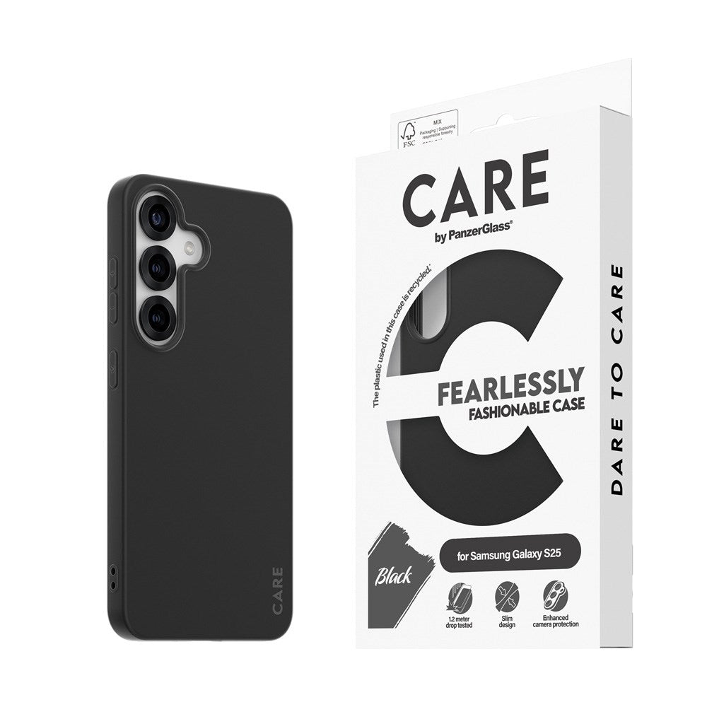 CARE by PanzerGlass Samsung Galaxy S25 FASHION Fearlessly Fashionable Skal - Black