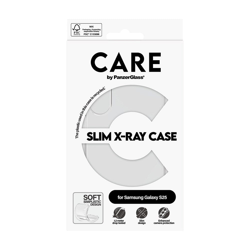 CARE by PanzerGlass Samsung Galaxy S25 FASHION X-Ray Soft Basic Skal - Genomskinlig