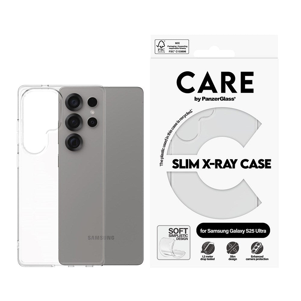 CARE by PanzerGlass Samsung Galaxy S25 Ultra FASHION X-Ray Soft Basic Skal - Genomskinlig