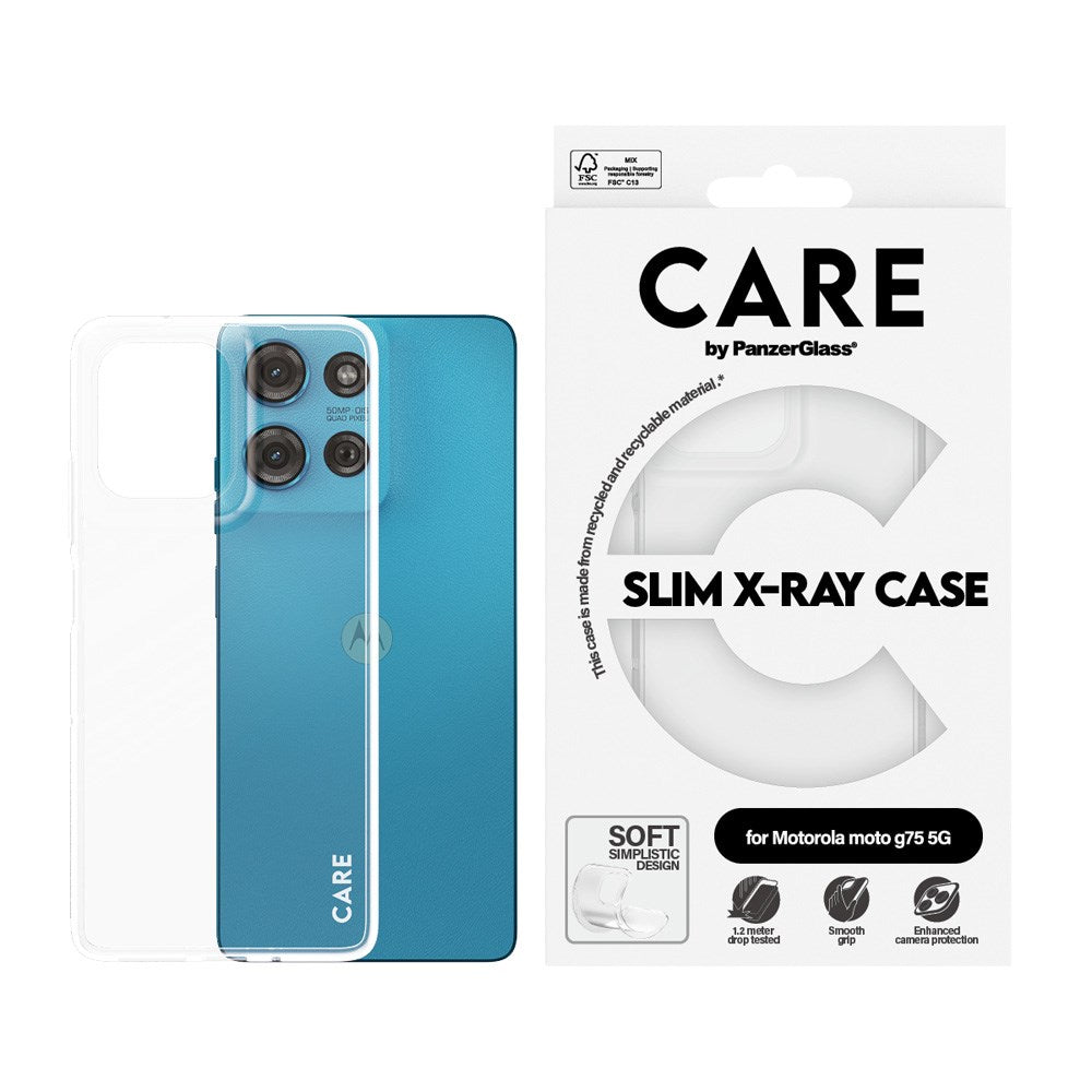 CARE by PanzerGlass Motorola Moto G75 (5G) FASHION X-Ray Soft Basic Skal - Genomskinlig
