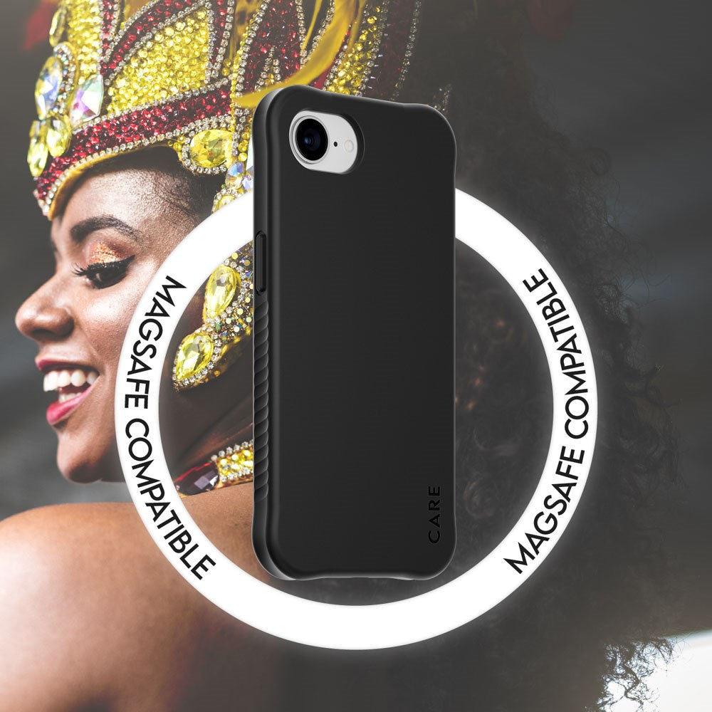 CARE by PanzerGlass iPhone 16e Fashionable Samba Skal - MagSafe Kompatibel - Svart