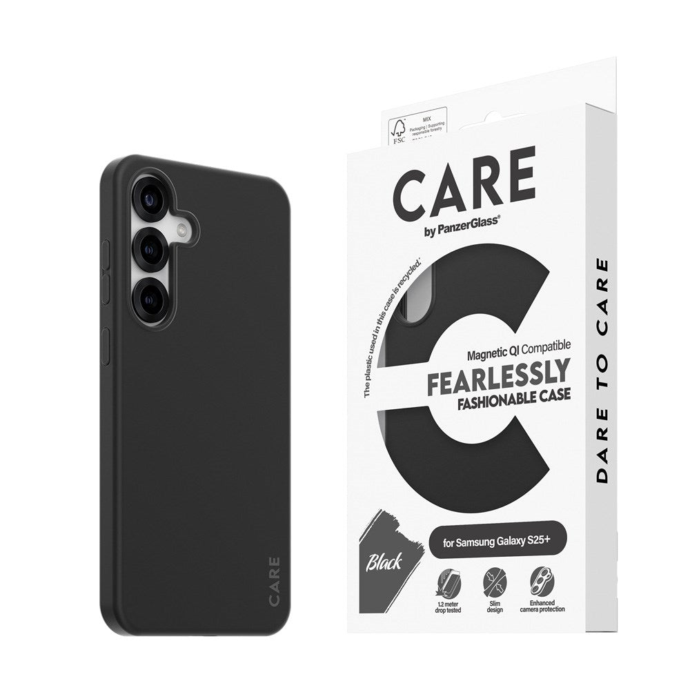 CARE by PanzerGlass Samsung Galaxy S25+ (Plus) FASHION Fearlessly Fashionable Skal - QI Kompatibel - Black