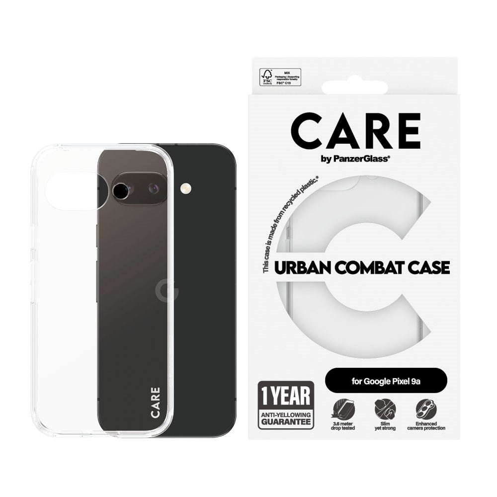 CARE by PanzerGlass Google Pixel 9a FLAGSHIP Urban Combat Skal - Transparent