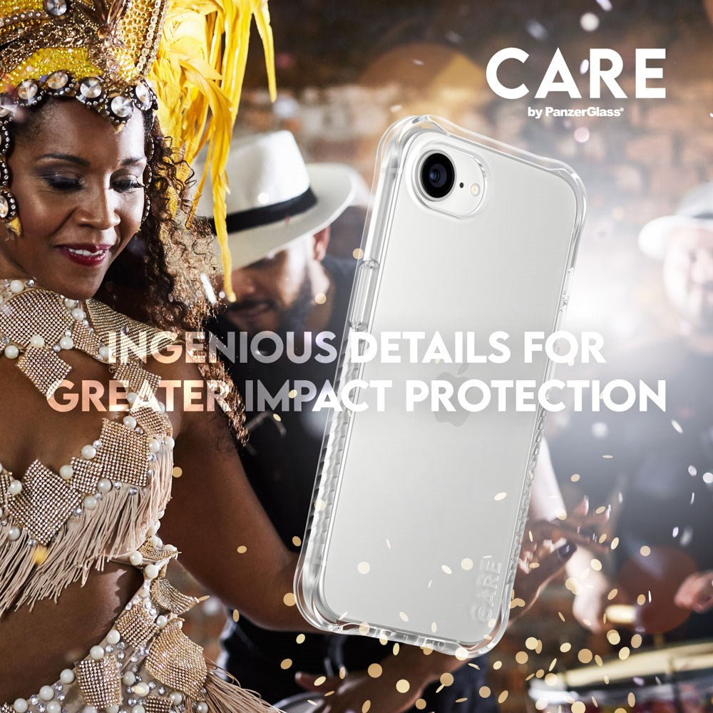 CARE by PanzerGlass iPhone 16e Fashionable Samba Skal - Genomskinlig